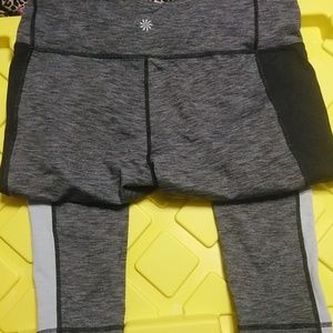 Athleta Tights gray, black and white